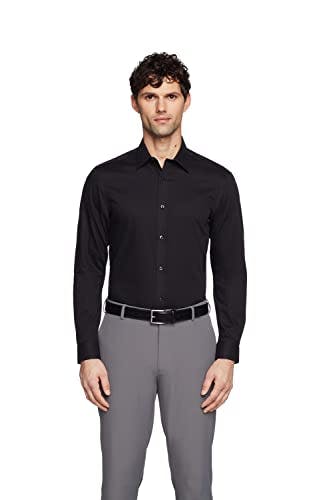 Calvin Klein Men's Dress Shirt Slim Fit Non Iron Herringbone